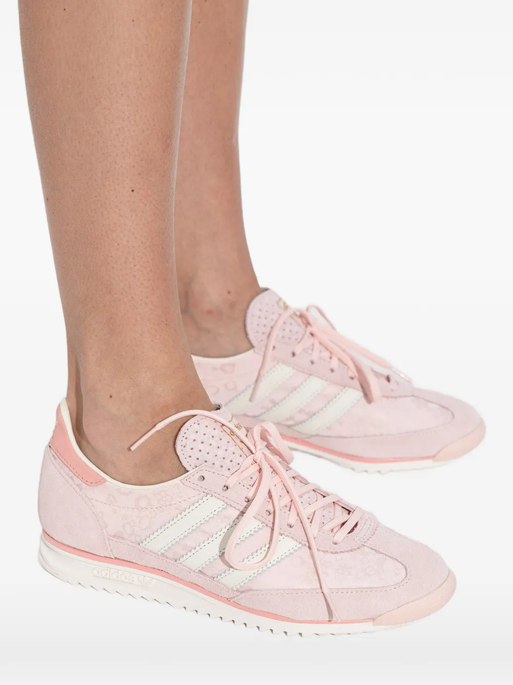 Satin Jacquard Pink Sneakers 