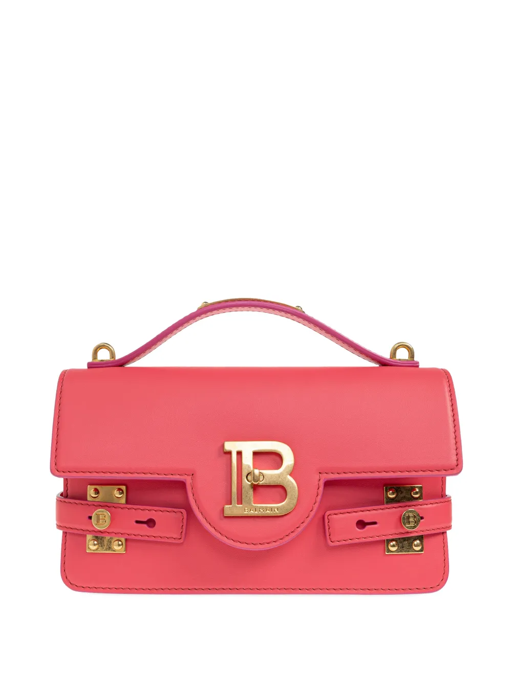 Balmain 24 B-Buzz logo-detail leather cross body bag - Rosa