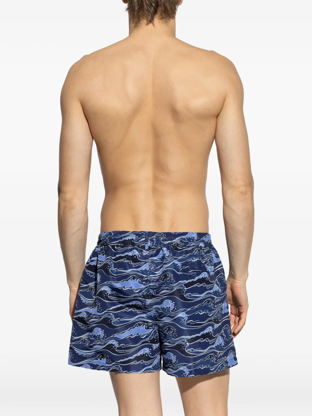 wave-print swim shorts