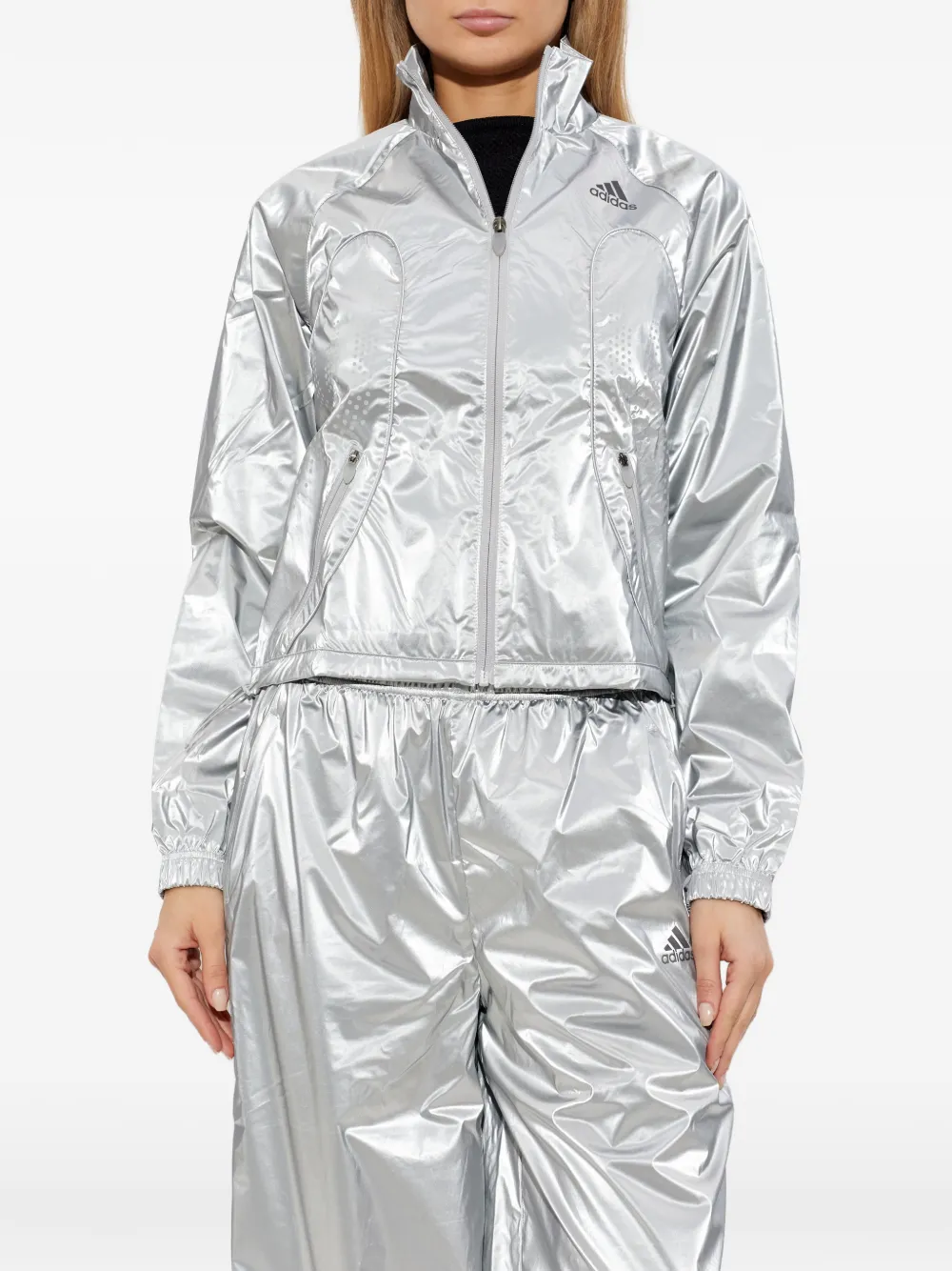 adidas F50 jack met ritssluiting Zilver