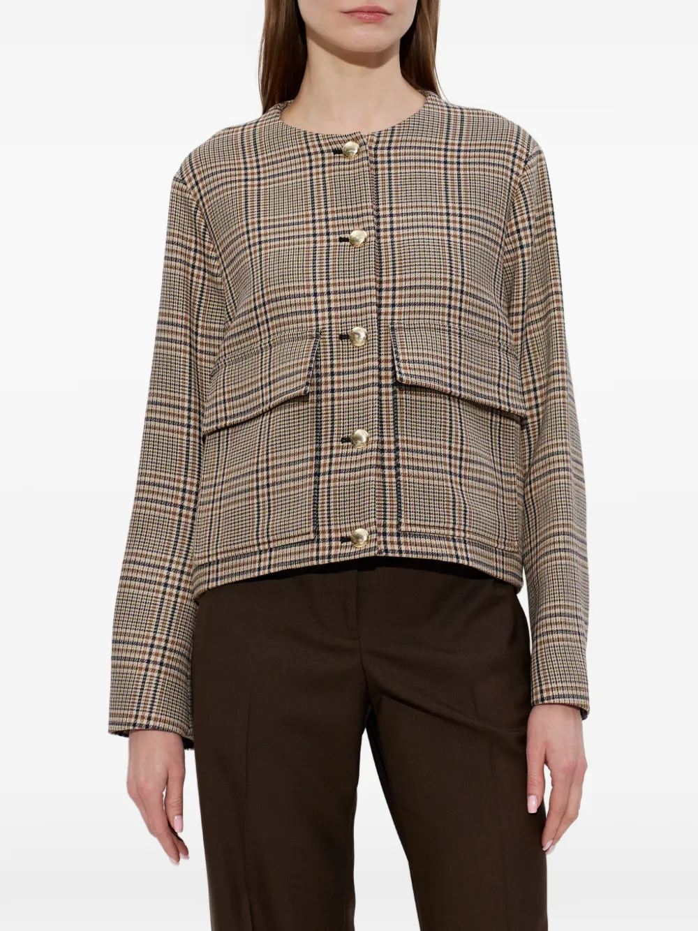  Paul Smith Check-pattern Buttoned Jacket - Neutrals 