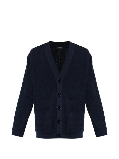 Balmain jacquard V-neck cardigan