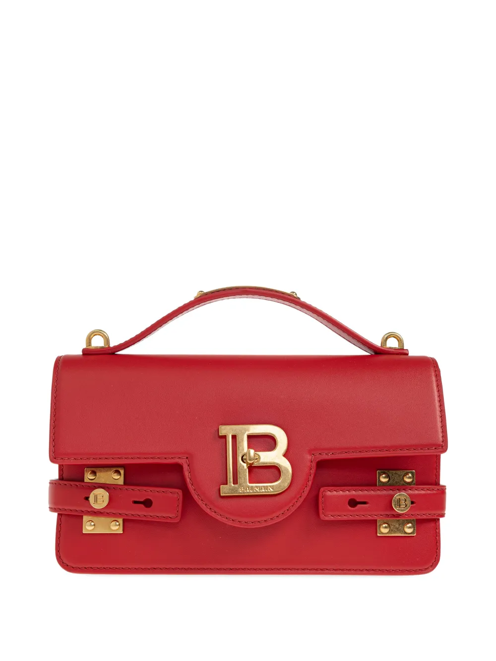 Balmain B-Buzz 24 logo-plaque cross body bag - Rosso