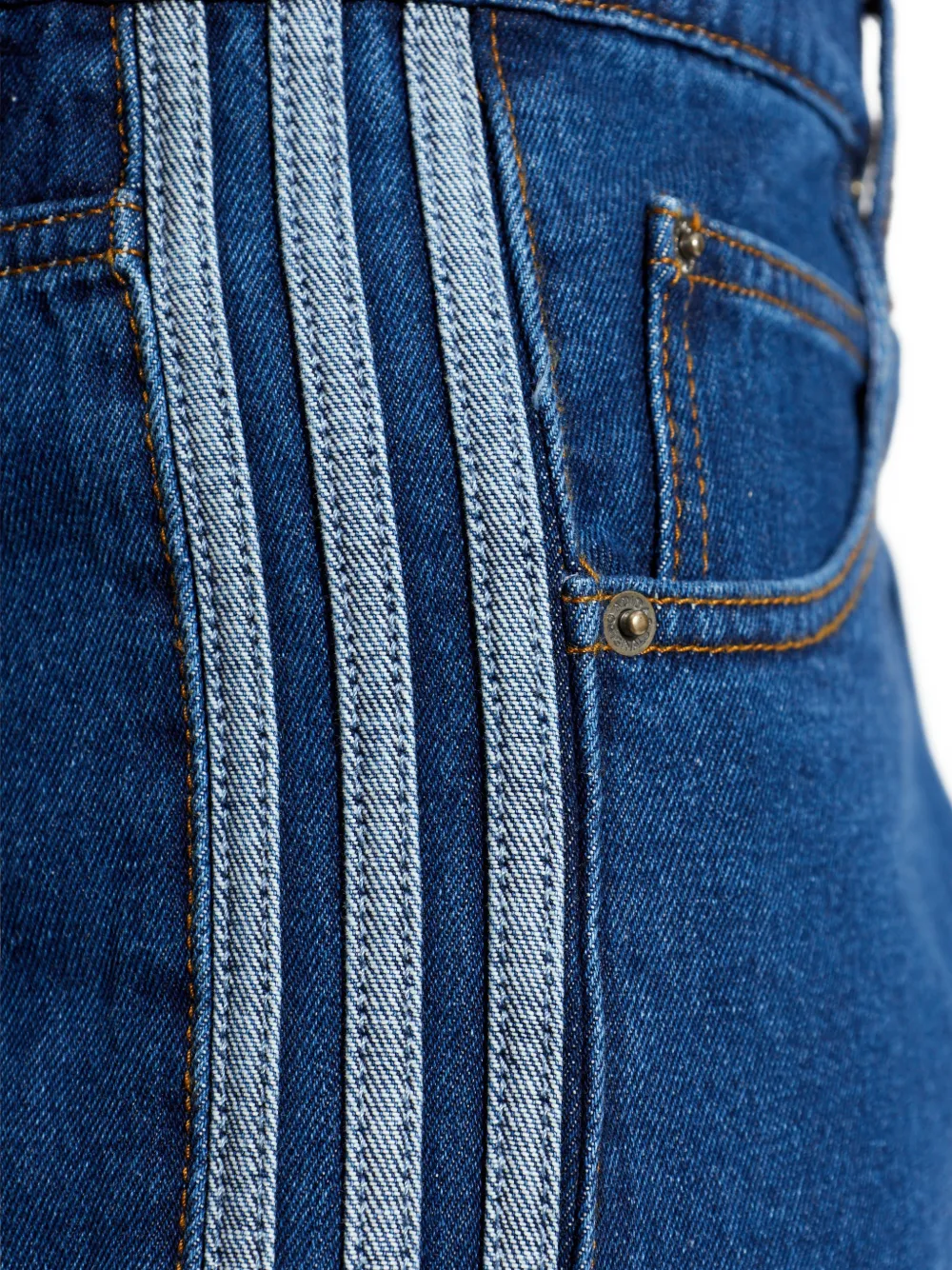 adidas Jeans met streep Blauw