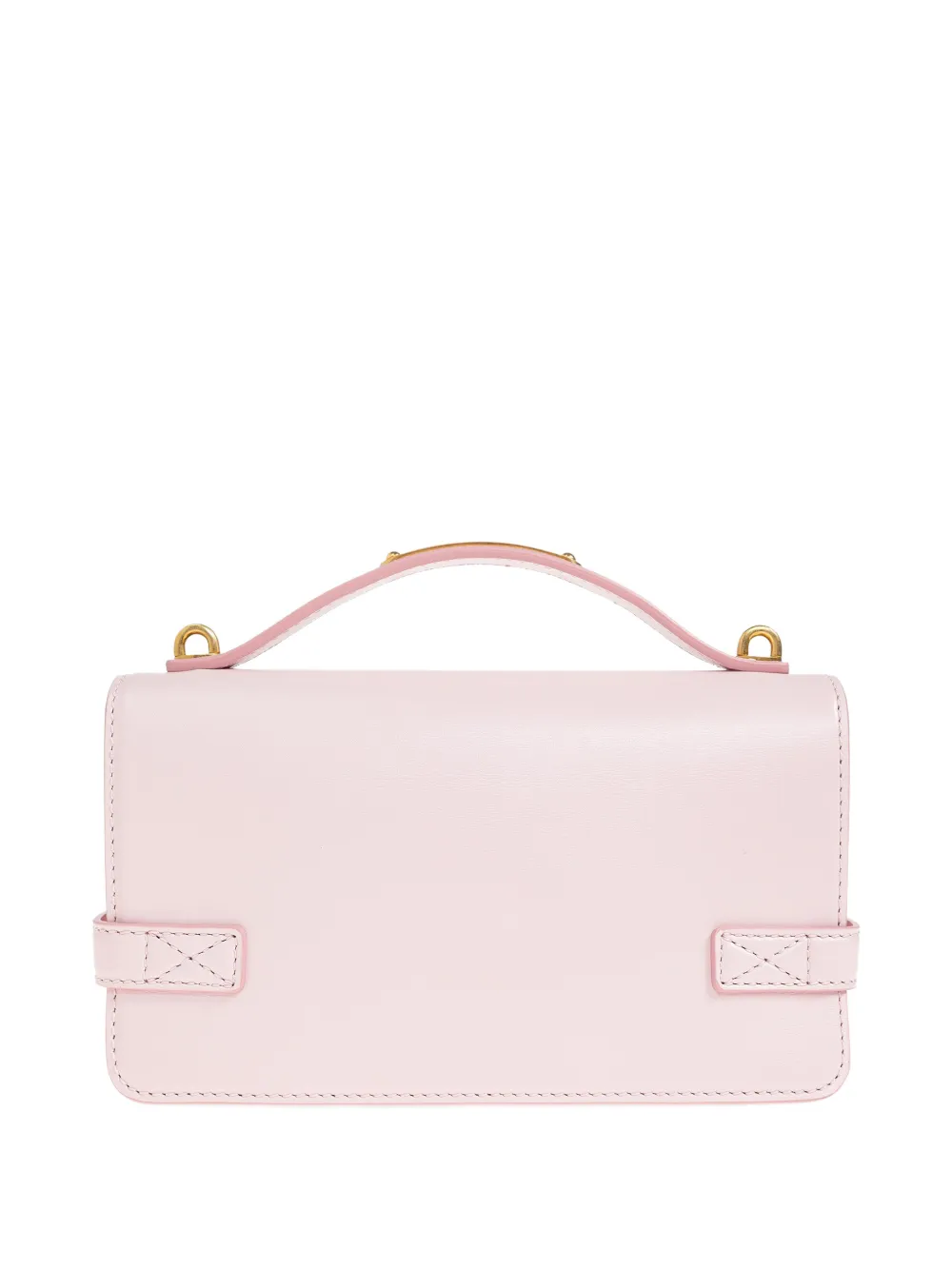  Balmain 24 B-buzz Leather Cross Body Bag - Pink 