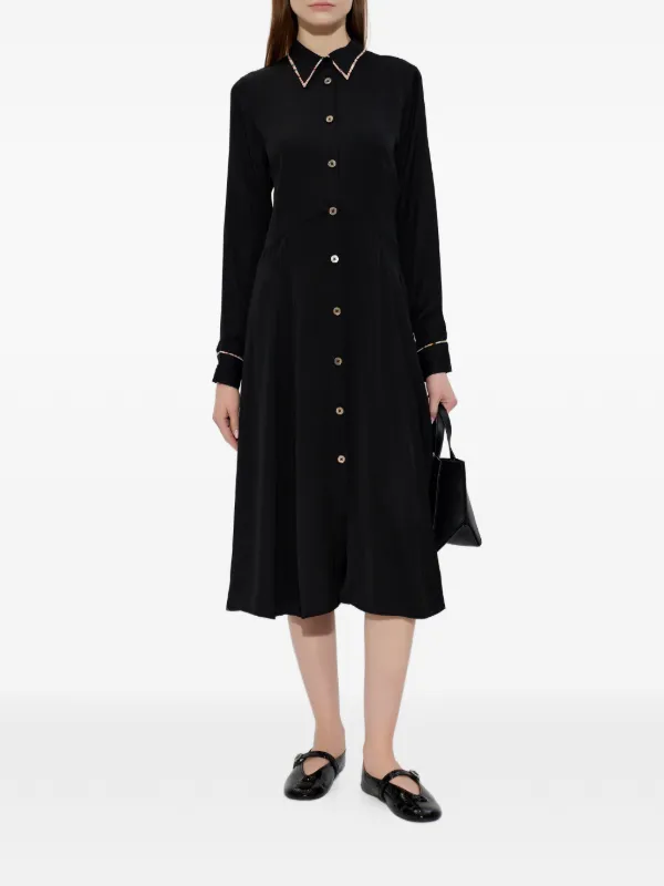 paul smith midi dress Paul Smith Pink Marble Print Midi Dress
