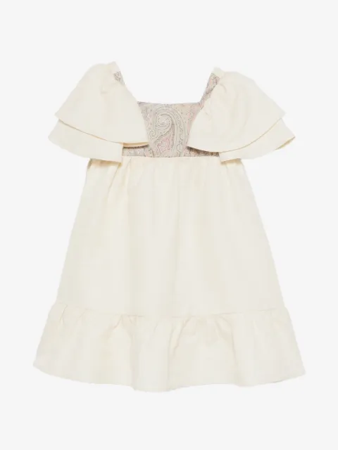 ETRO KIDS vestido con volantes y motivo de cachemira
