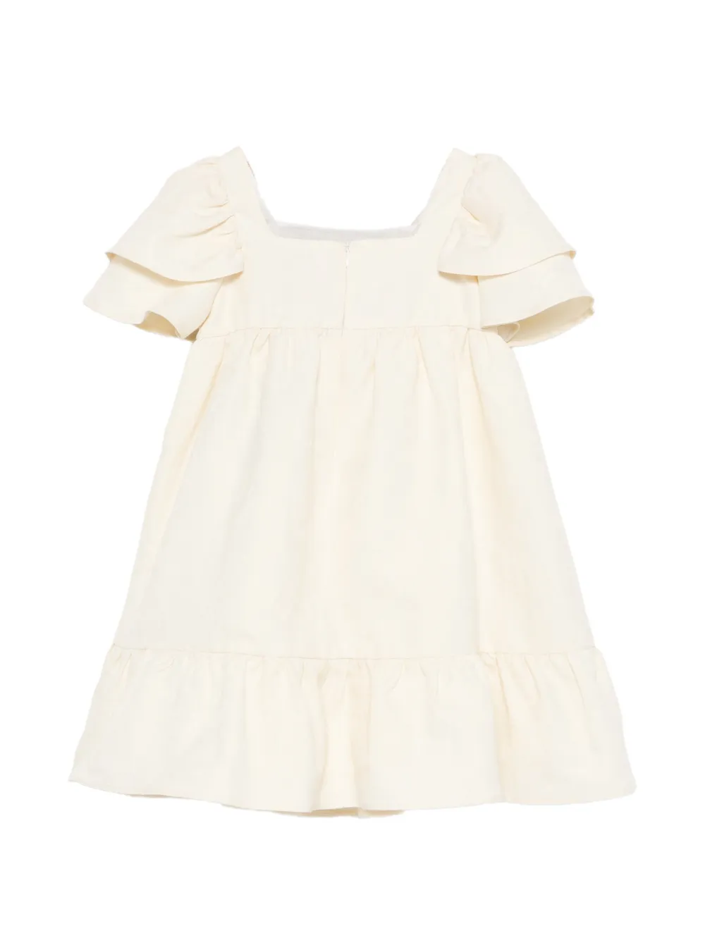 ETRO KIDS Jurk met ruches en paisley-print Beige