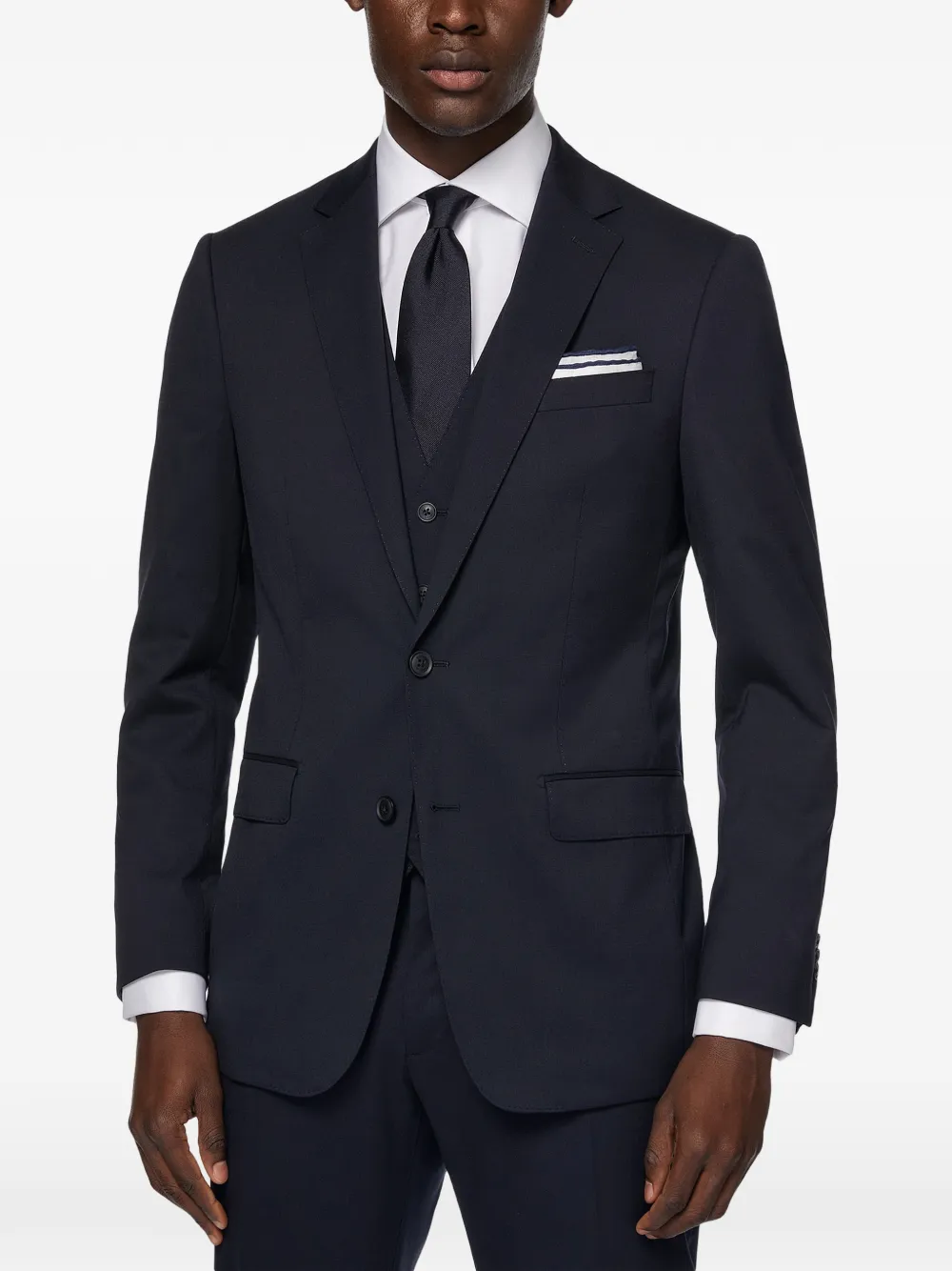 Boggi Milano Stretch wollen blazer Blauw