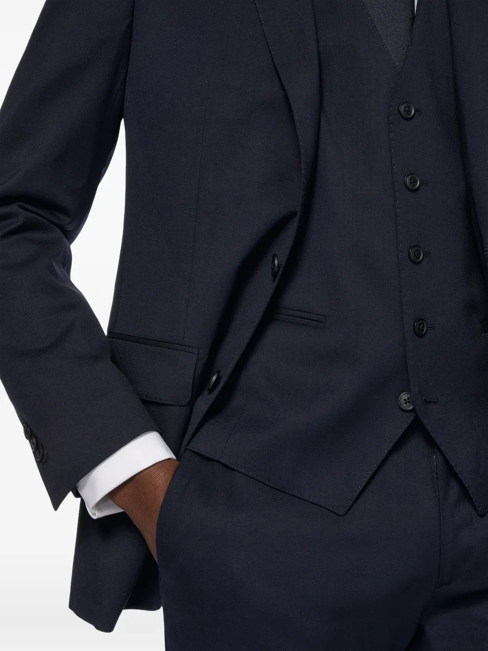 Boggi Milano Stretch wollen blazer Blauw