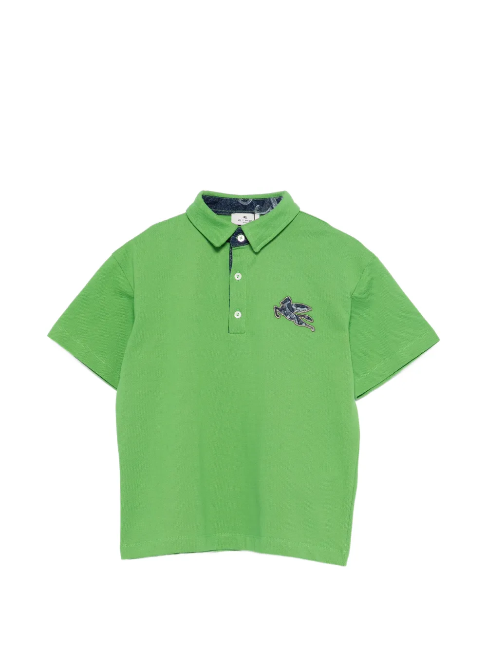 ETRO KIDS logo-appliqué polo shirt - Verde