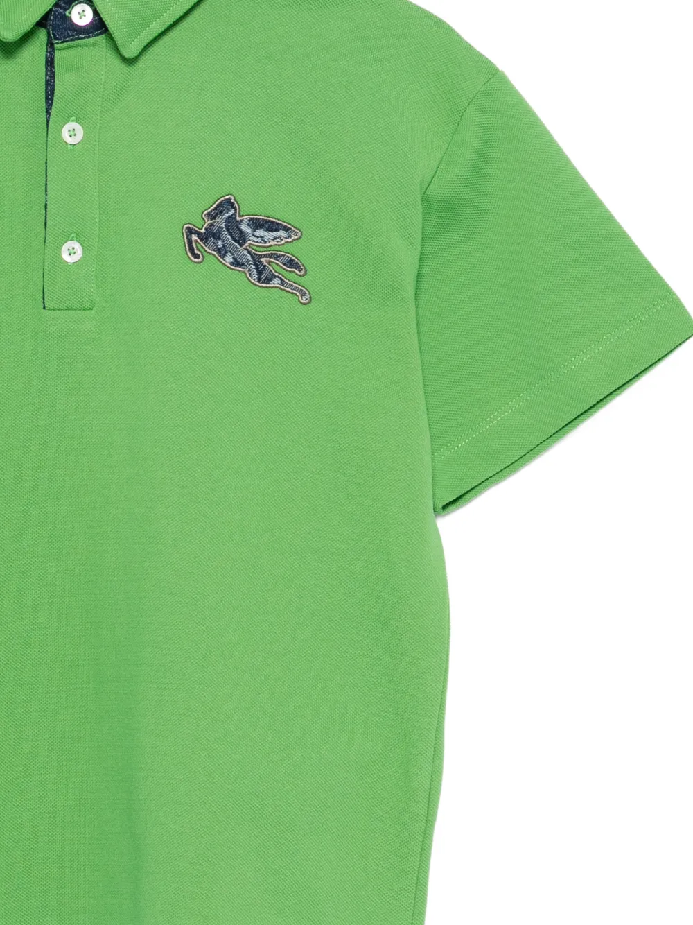 ETRO KIDS Poloshirt met logopatch Groen