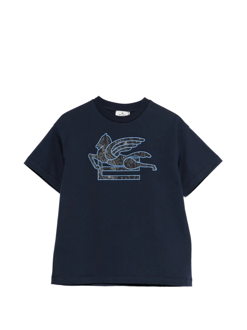 ETRO KIDS logo short-sleeve T-shirt - Blu