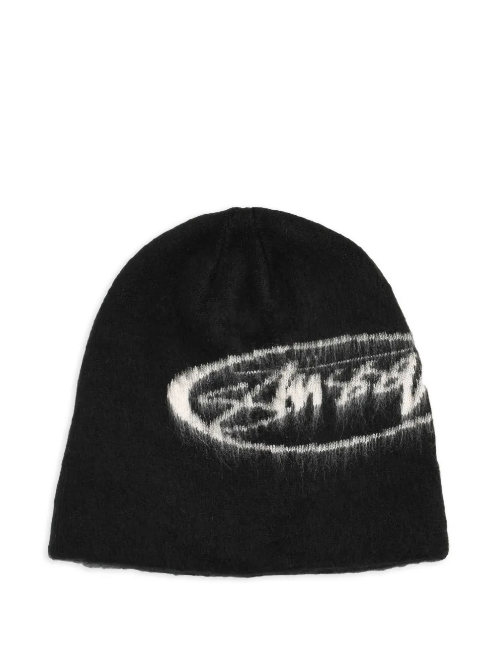 Stüssy brushed oval skullcap beanie hat - Nero
