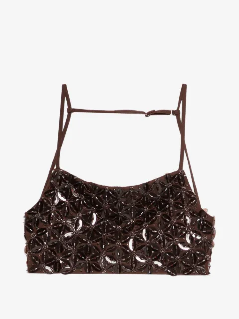 P.A.R.O.S.H. beaded spaghetti-strap top