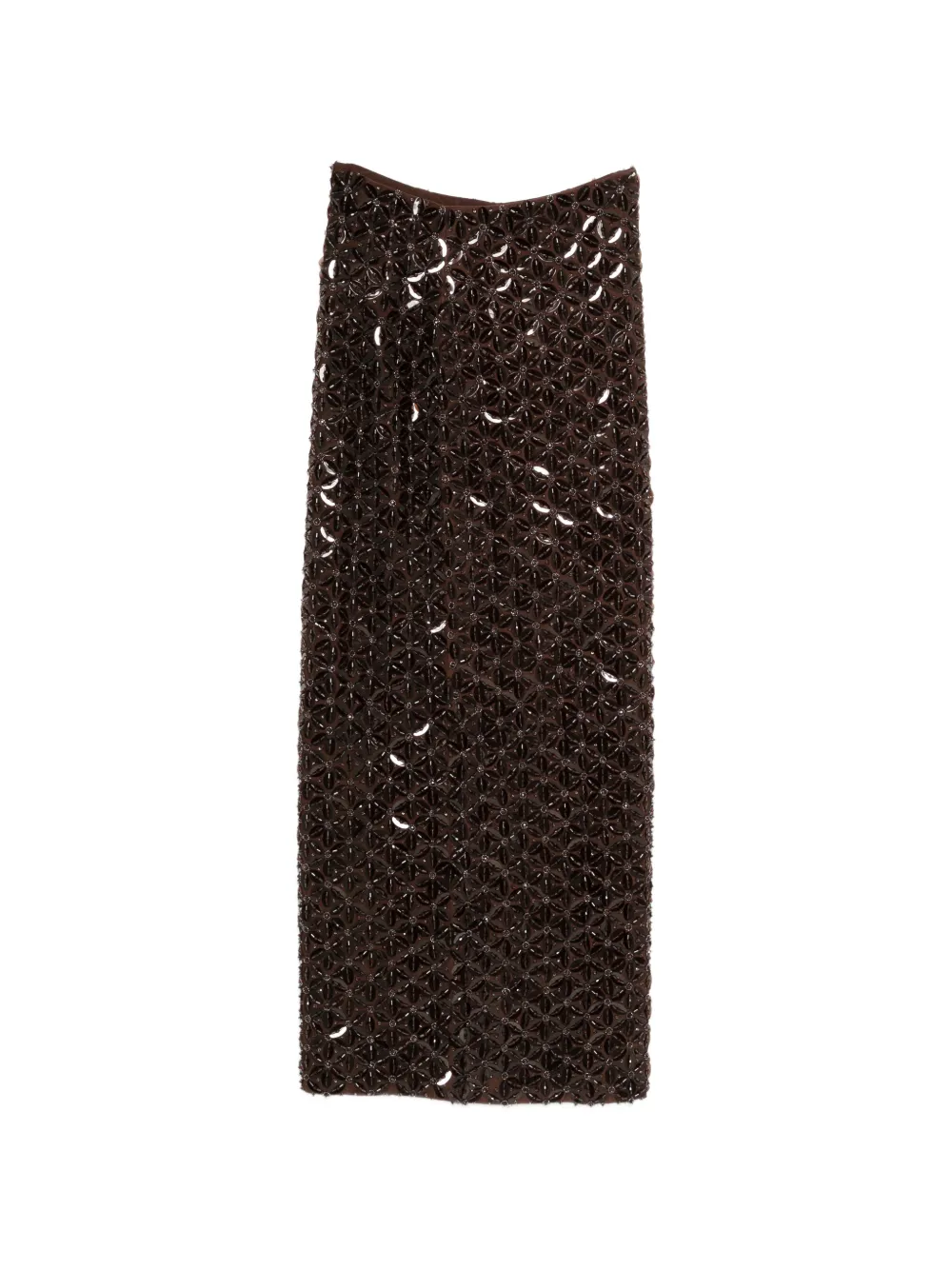 P.A.R.O.S.H. sequin-embellished maxi skirt - Marrone