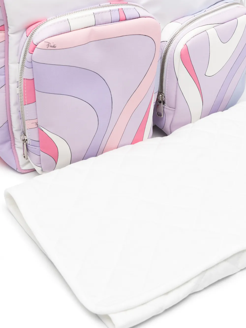  Pucci Junior Printed Changing Bag - White 