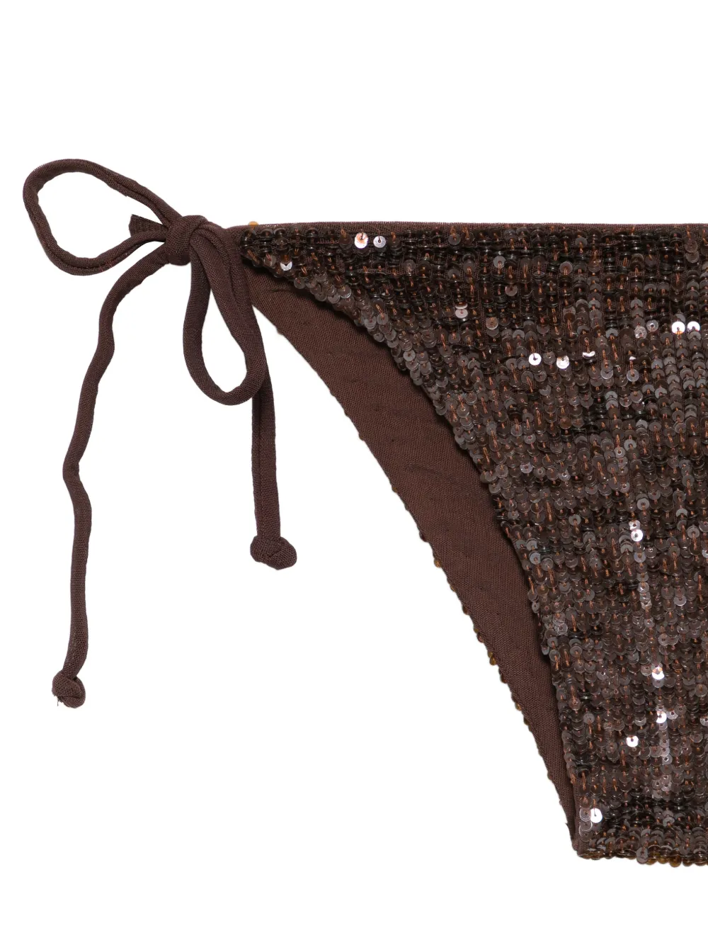  P.a.r.o.s.h. Sequin-embellished Bikini - Brown 