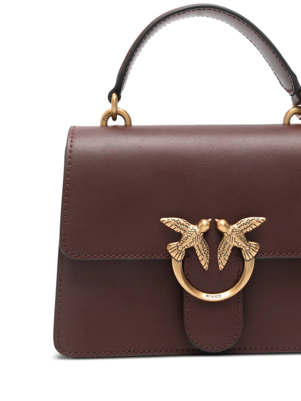 PINKO Love leren shopper Rood