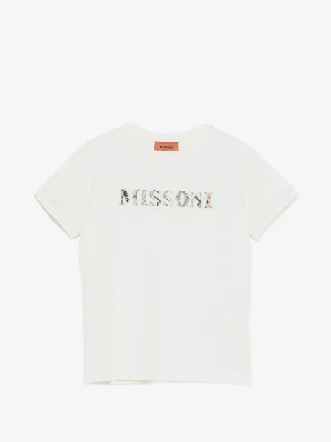 Missoni Kids logo-embroidered T-shirt