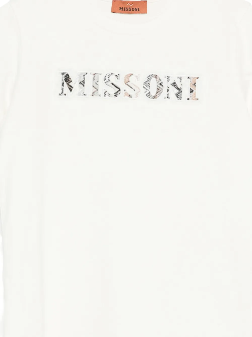Missoni Kids T-shirt met geborduurd logo Wit