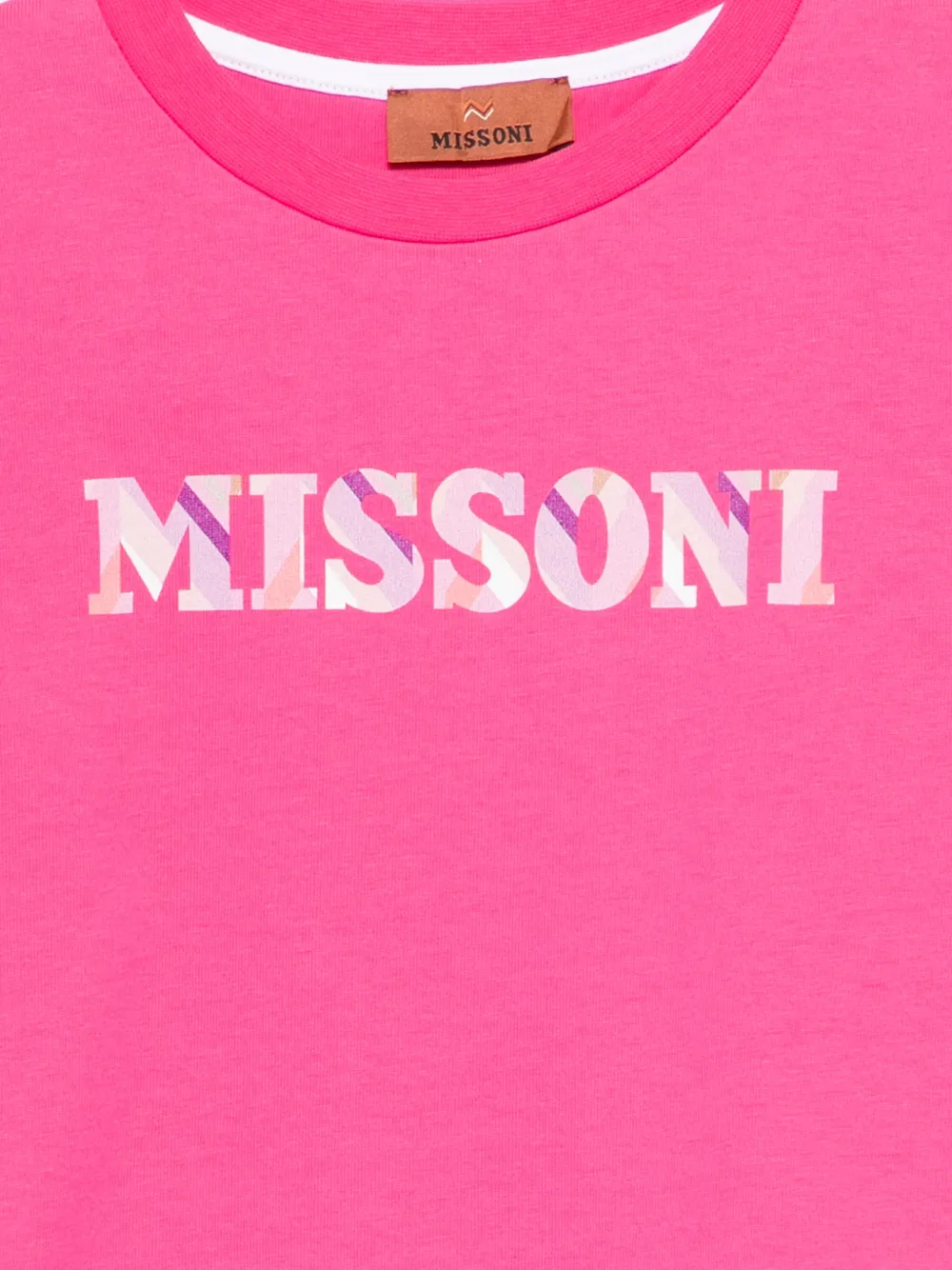 Missoni Kids T-shirt met logo Roze