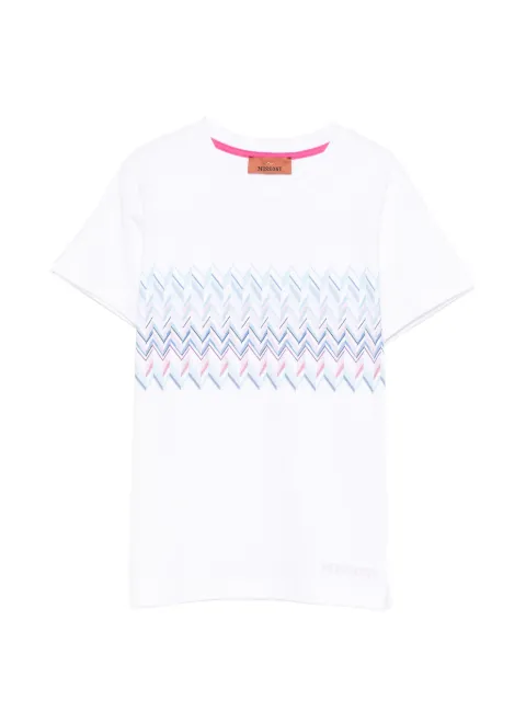 Missoni Kids playera con motivo en zigzag