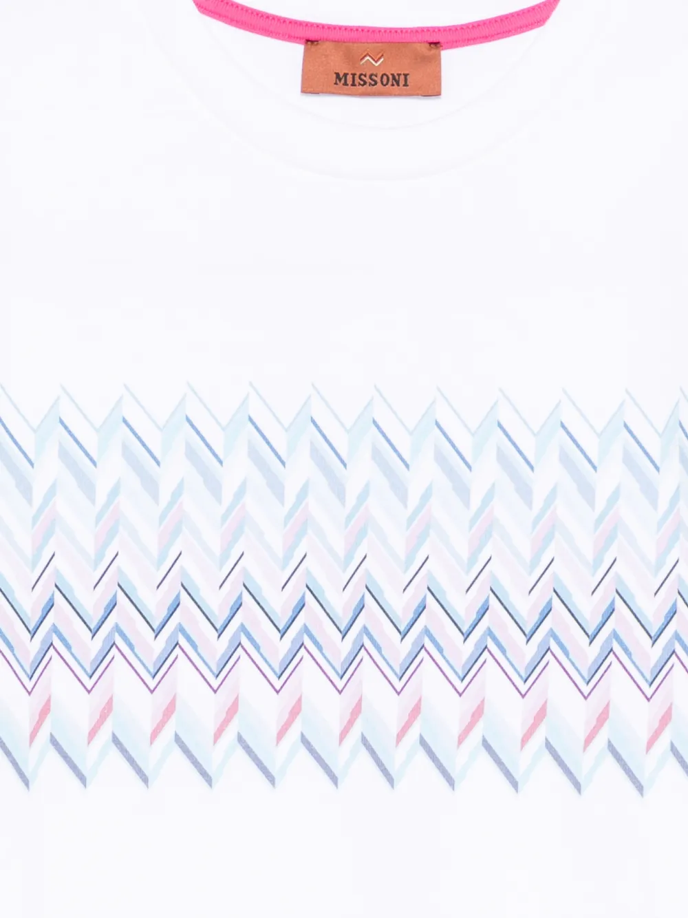 Missoni Kids T-shirt met zizag-patroon Wit