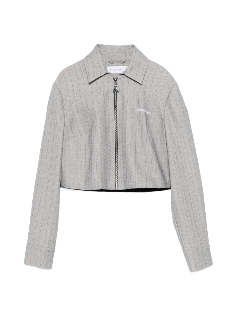 Patrizia Pepe striped zip jacket - Grigio