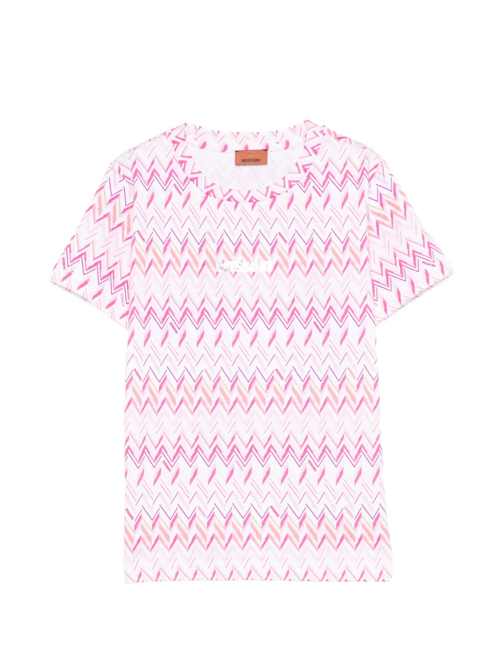 Missoni Kids Zigzag patterned T-shirt - Bianco