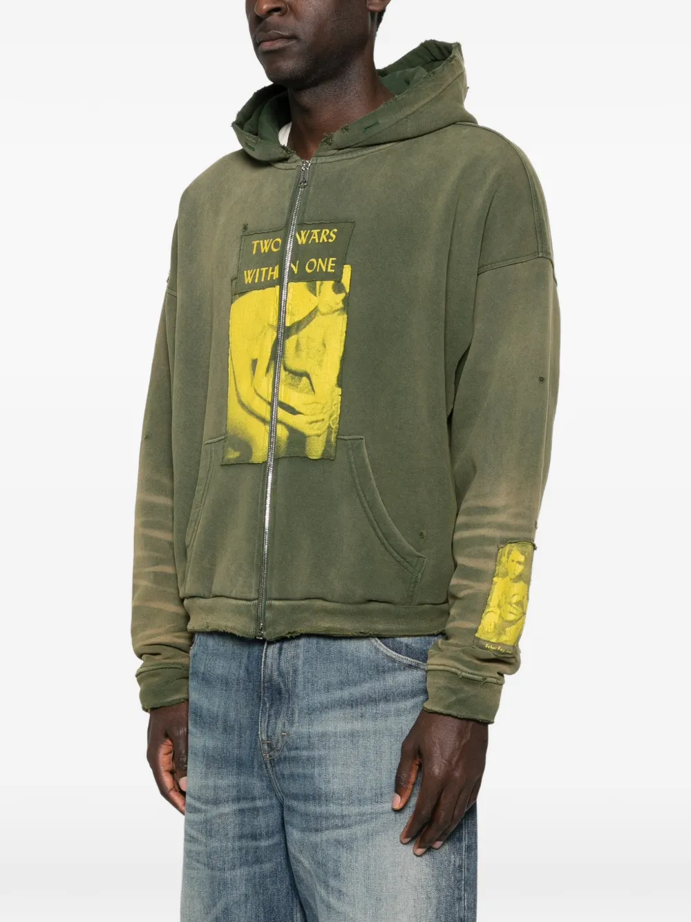 Enfants Riches Déprimés Graphic zip-up Hoodie | Green | FARFETCH