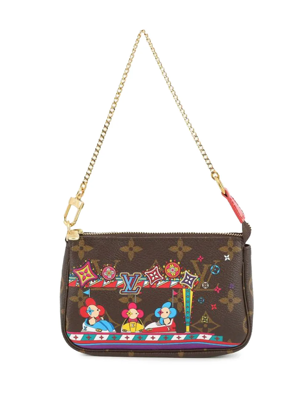Louis Vuitton Pre-Owned 2020 Monogram Vivienne Christmas Mini Pochette Accessoires shoulder bag - Marrone