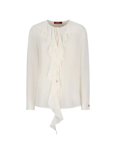 Max Mara blusa con volantes