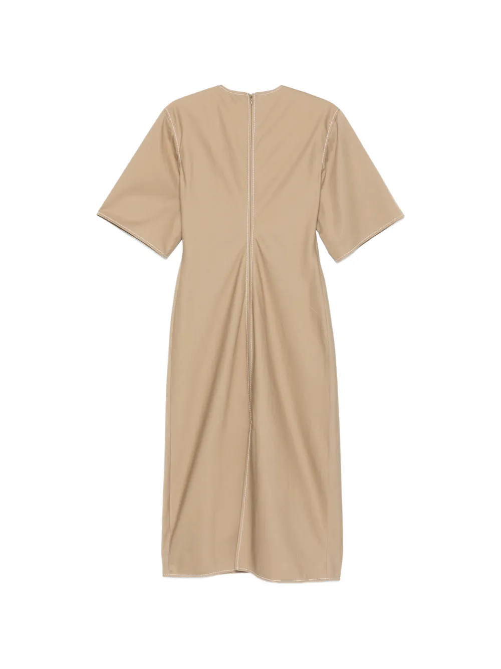 AMI Paris Jurk met stiksel Beige