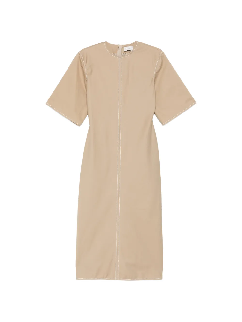 AMI Paris topstitch dress - Nude