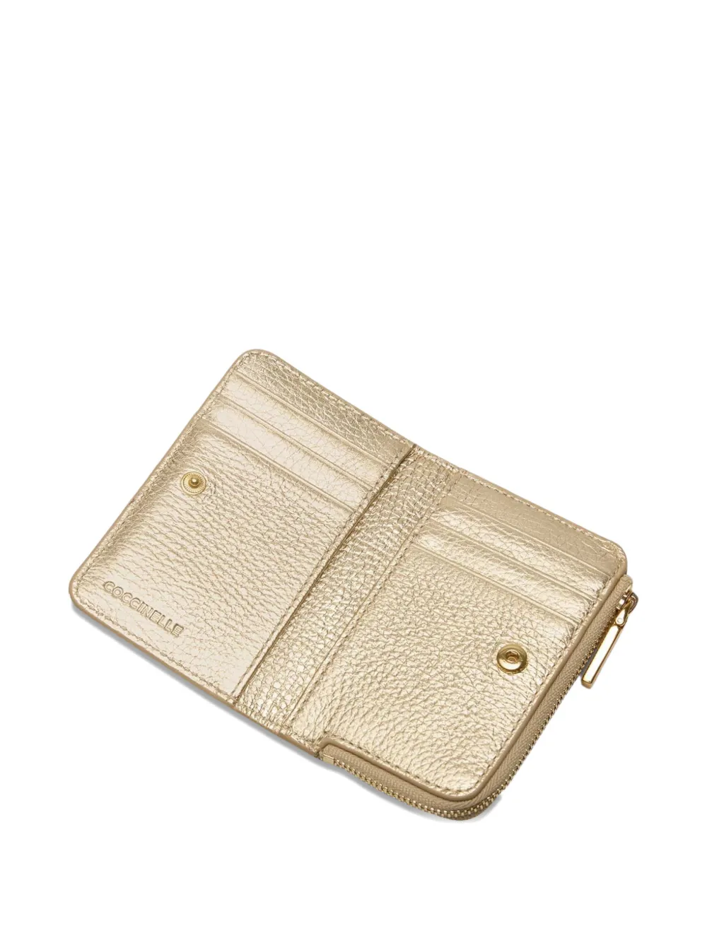 Coccinelle metallic zip wallet - Goud