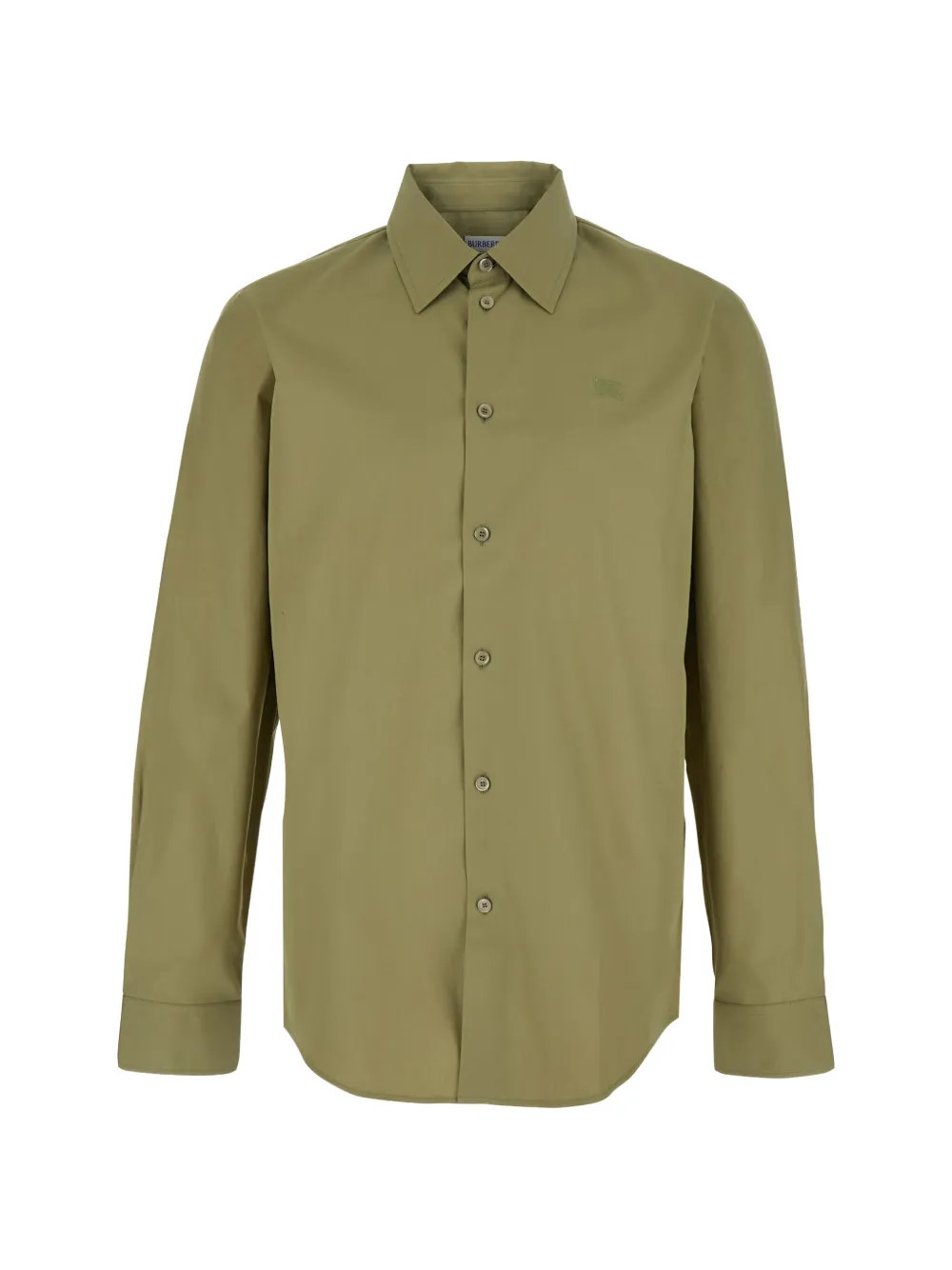 Burberry EKD-embroidered cotton-poplin shirt - Grün