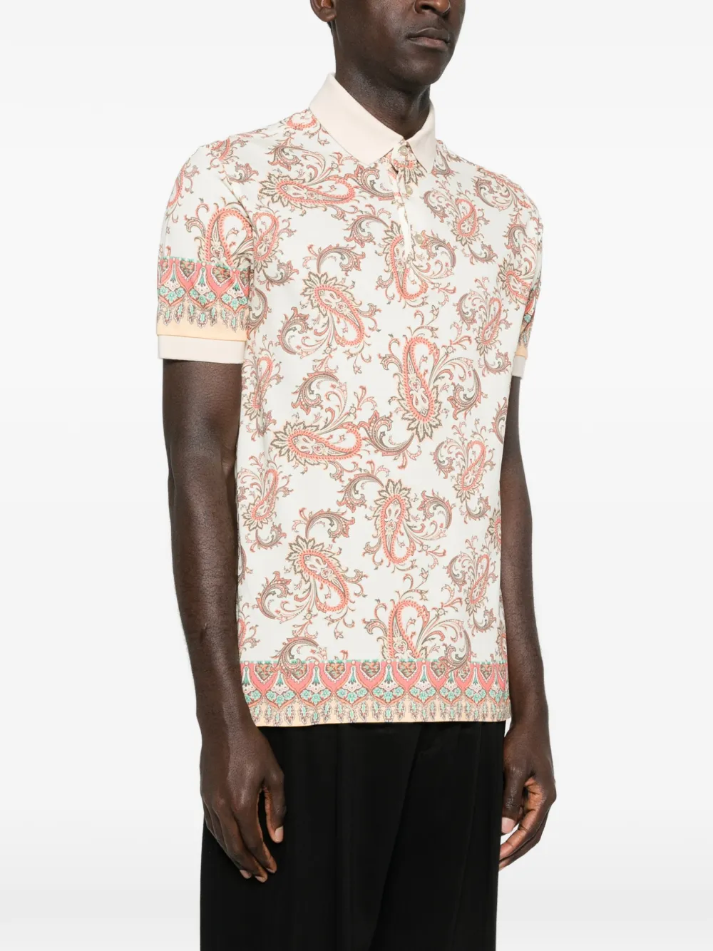 ETRO Poloshirt met paisley-print Beige