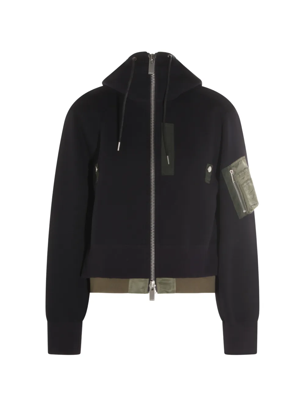sacai hooded pocket jacket - Blu