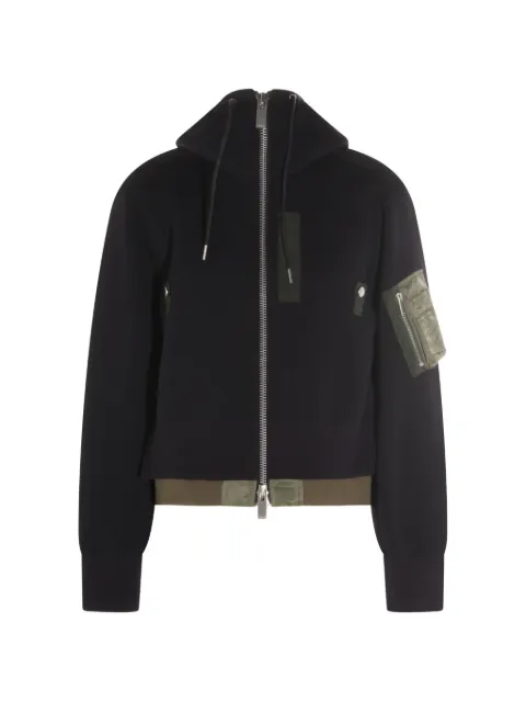 sacai hooded pocket jacket