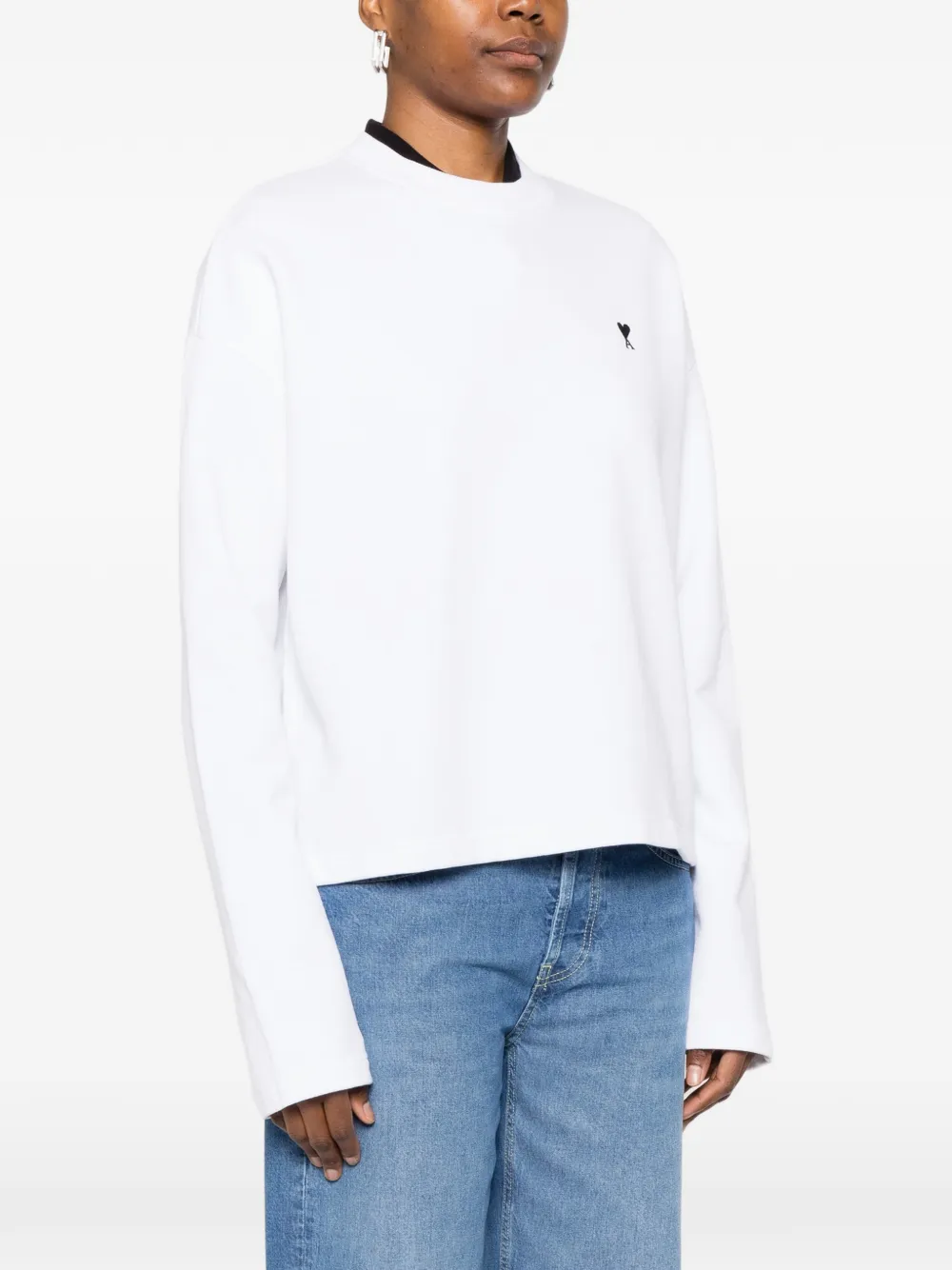 AMI Paris Sweater met borduurwerk Wit
