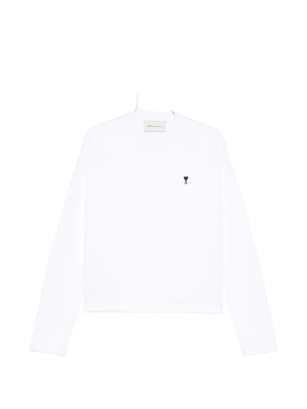 AMI Paris long-sleeved embroidered sweatshirt - Bianco