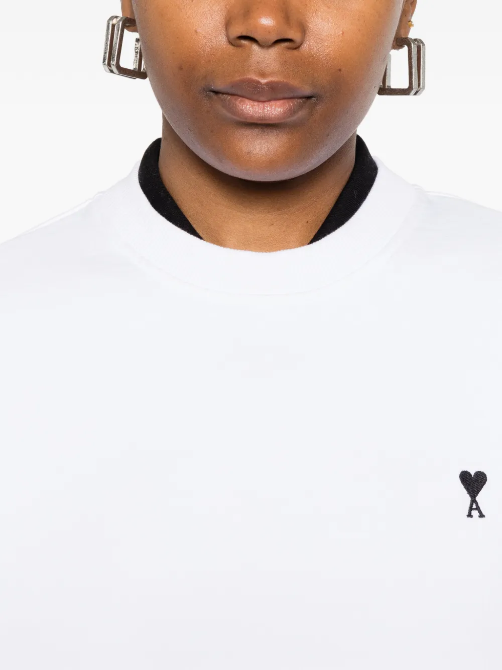 AMI Paris Sweater met borduurwerk Wit