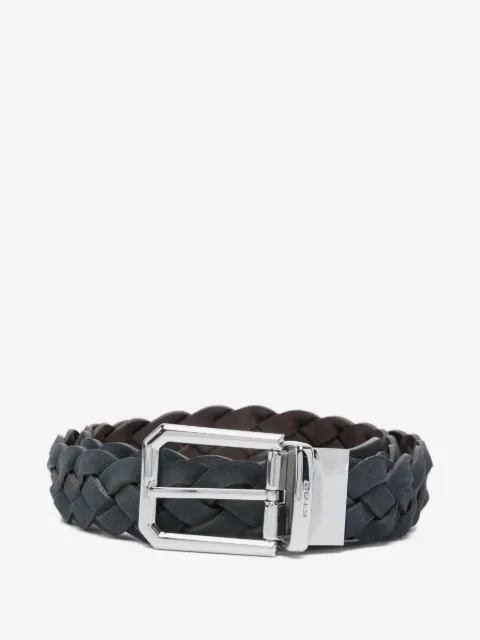 ETRO braided-leather buckle belt