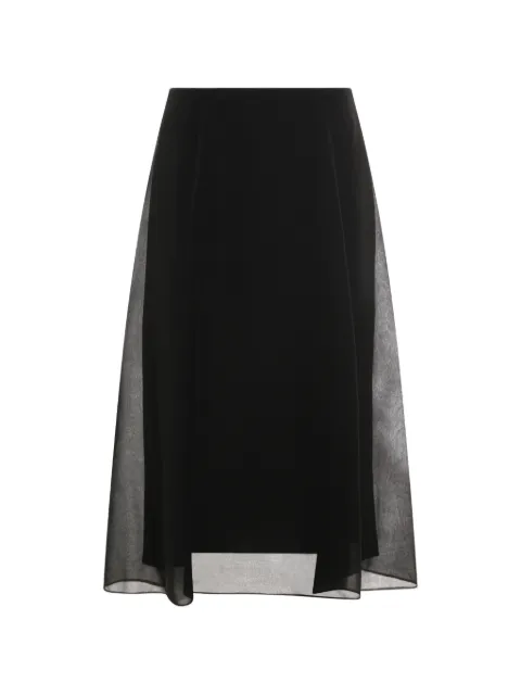 Brunello Cucinelli — sheer panel A-line skirt