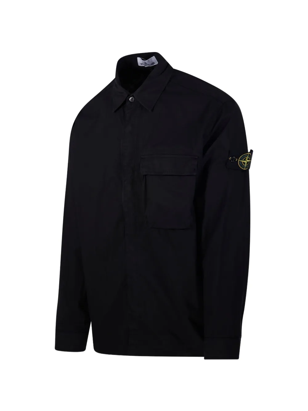 Stone Island Jack met logopatch Zwart