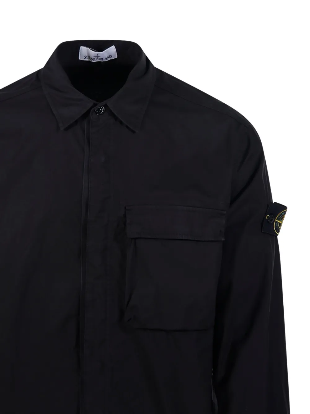 Stone Island Jack met logopatch Zwart