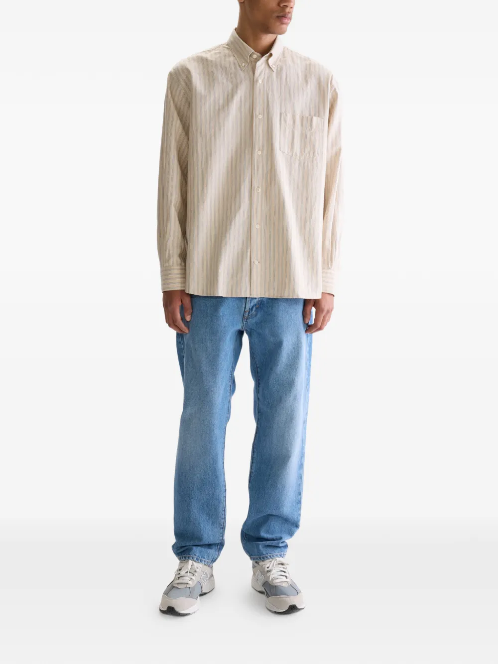 Bellerose striped pocket shirt - Beige