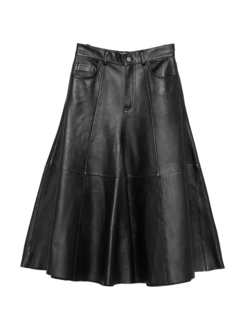 Haikure Serenity leather midi skirt