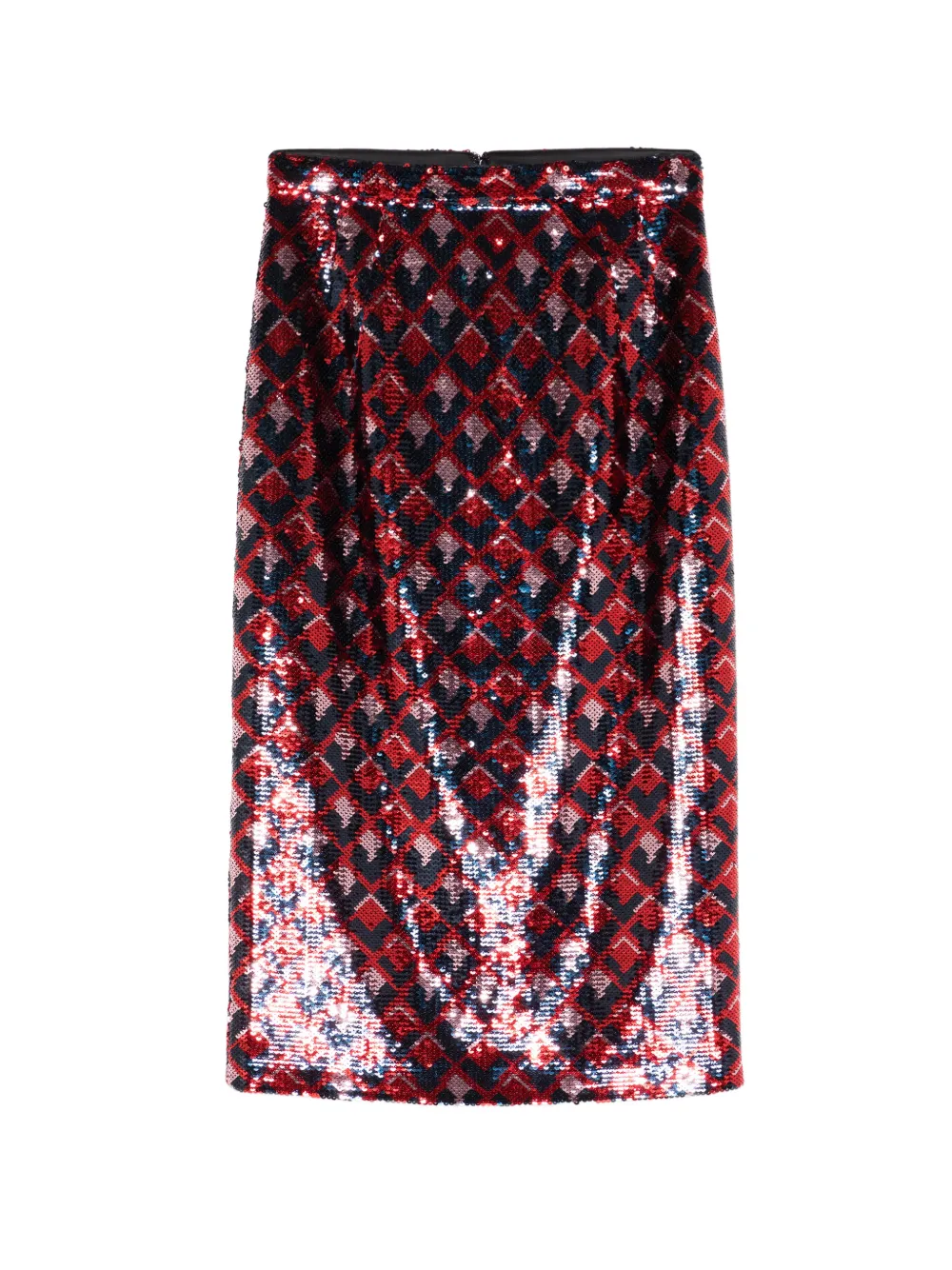 Nº21 Gonna con paillettes - Rosso